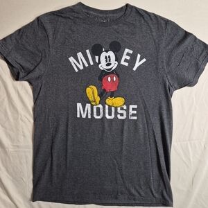 Disney Mickey Mouse Tag Graphic Tee - Charcoal Grey